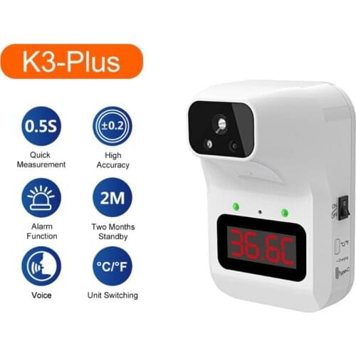 2021 New Wall Thermometer USB Infrared Thermometer Fever Alarm Accurate Reading Digital Display for Office Factory Shop School