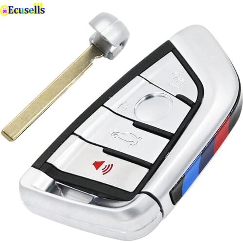 NEW Replacement Smart Remote Key FOB CASE Shell 3+1 Button for BMW X5 X6 WITH UNCUT INSERT KEY