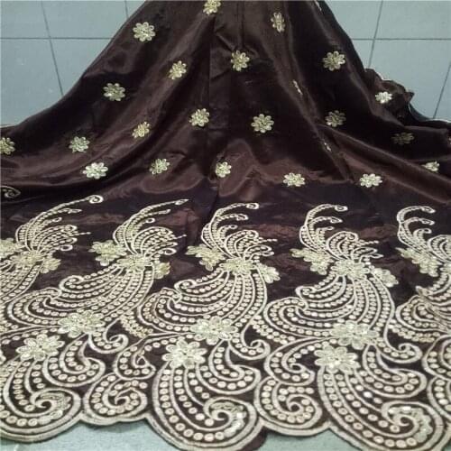 Latest african bazin riche fabric african lace fabric wedding bazin brode 7yards embroidery swiss lace fabric for dress 66-345