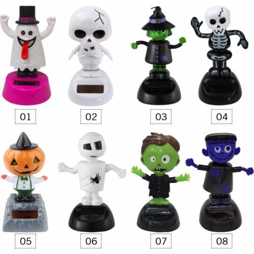 New Cute Christmas Halloween Dancing Car Table Home Decor Adorable Multi Style Solar Powered Gifts Kids Solar Power Toy #281237