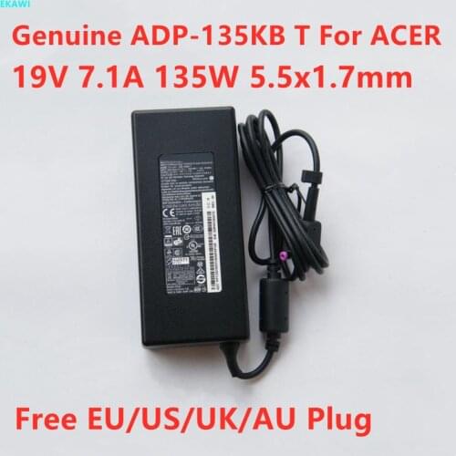 Genuine ADP-135KB T 19V 7.1A 135W PA-1131-16 AC Adapter For ACER ASPIRE 7 A717-71G AN715-51-77QH AN515-52 Laptop Power Charger