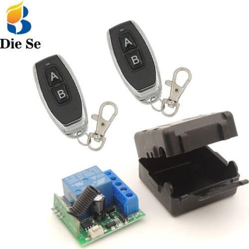 Diese rf relay 12v Remote Control 433Mhz Universal Wireless Relay Receiver rf Transmitter 433 Mhz Remote Controller DIY Smart
