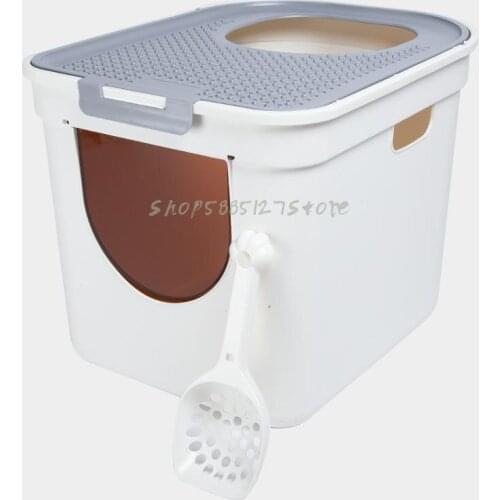 Cat Litter Basin Splash Proof Top In Fully Enclosed Large Cat Toilet Semi Enclosed Cat Basin Poop Deodorant Cat Products