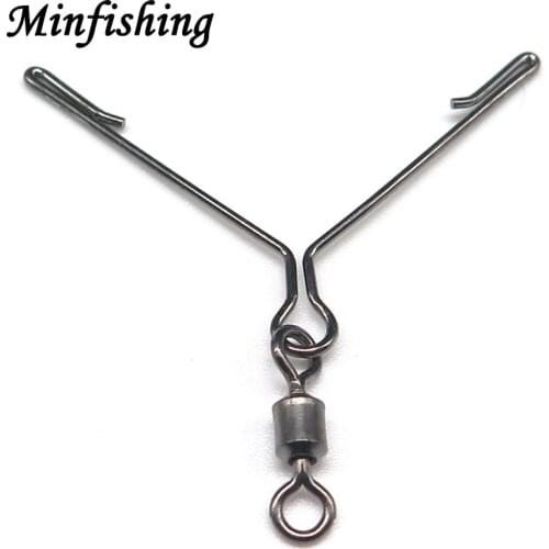 25pcs Fishing Swivel MS+3C Rolling Swivel with Snap Fishing hook Connector Fishing Accessories