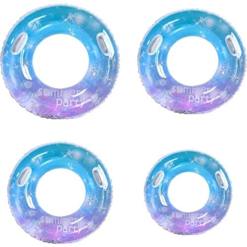 Blue Swimming Ring Thickened PVC Summer Party Beach Accessory Toy Buoy Mattress Inflatable Swimming Circle
