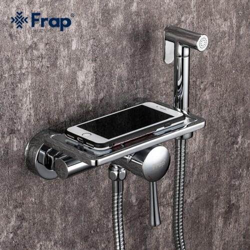 Frap bidet faucet brass and quartz bidets toilet faucet multifunctional bidet toilet chrome water taps for bathroom F7514