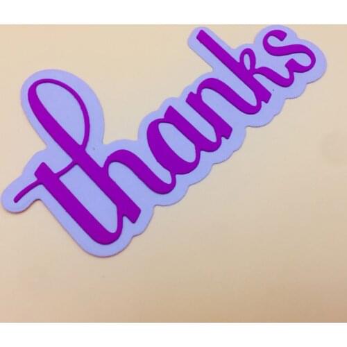 Thanks Metal Cutting Dies Stencil Scrapbooking DIY Album Stamp Paper Card Emboss