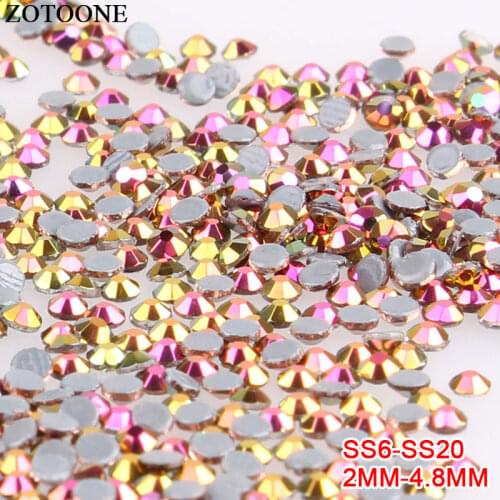 ZOTOONE SS6 Strass Rhinestones For Nails Stickers DIY Adhesive Glass Stones And Crystals AB Rhinestones Applique For Handicrafts