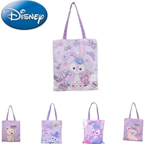 Disney Star Delu Duffy Printed Tote Bag Travel Womens Large Capacity Reusable Shopping Bag Foldable Beach Shoulder Shipping Free