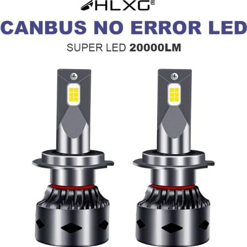 HLXG anti erreur 20000LM 6000K led h7 H1 H8 H9 h11 led light bulb Car lamp 12V HB3 9005 9006 HB4 LED Headlight mini h4 canbus