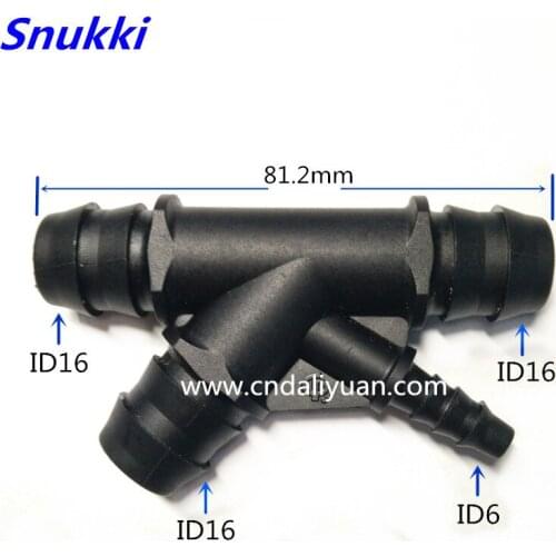 Universal big Tee connector general auto water pipe exhaust tube quick connector male plastic connector 2pcs a lot