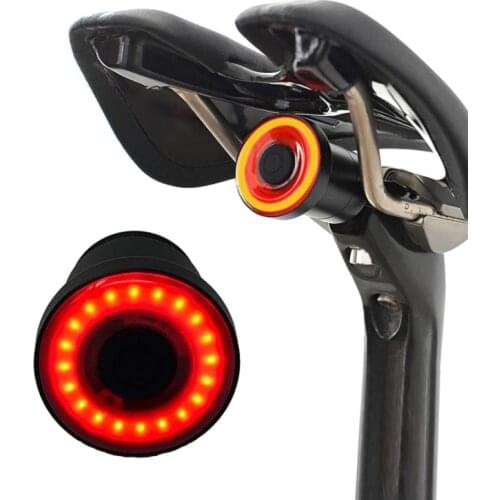 Bicycle Rear Light Auto Start/Stop Brake Detection Waterproof Bicycle Smart Brake Light USB Rechargeable LED Bicycle Taillight