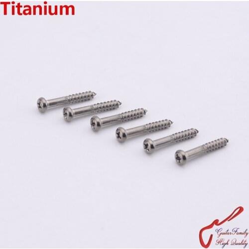 1 Set (6Pcs) GuitarFamily Tremolo System Bridge Titanium Screws (#0271) MADE IN CHINA