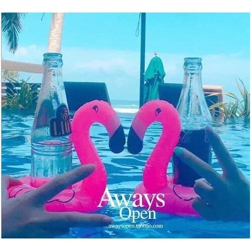 200PCS/Lot Flamingo Shape Drink Can Holder Inflatable Pool Toy Kid Party Favor Supply Gift Inflatable Swimming Pool Toy Party