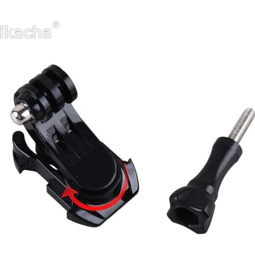 360 Degree Rotation J Hook Buckle Base Mount Adapter + Screw for Gopro Hero 3+ for SJCAM Camera