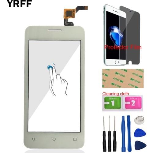 4'' Touch Screen Front Glass For Fly FS407 Stratus 6 FS 407 Touch Screen Lens Sensor Digitizer Panel Glass Tools Protector Film