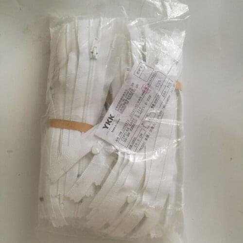 50pcs/lot Cheap White Ykk Zipper 5# about 20cm Nylon Coil Close End Pants Trousers Clothing Pocket Bag Sewing Accessories
