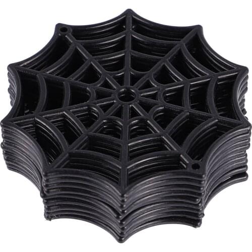 50Pcs Cobweb Spider Web Holiday Accessories for Decoration (Black)