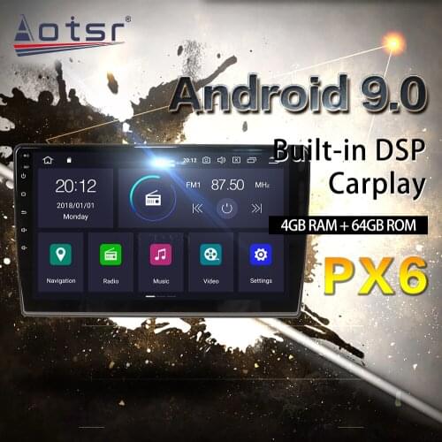 For Toyota Wish 2010-2018 Car Multimedia Radio Player Stereo Android9 DSP 10 inch IPS Screen DSP Audio Navigation WiFi head unit