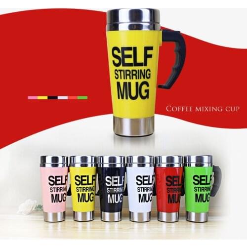 500ml Coffee Milk Automatic Mixing Cup Self Stirring Mug Stainless Steel Thermal Cup Electric Lazy Smart Double Insulated Cup