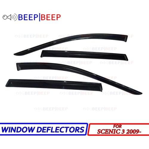 For Renault Scenic 3 2009- car window deflectors wind deflector sun guard rain vent visor cover trim car styling accessories