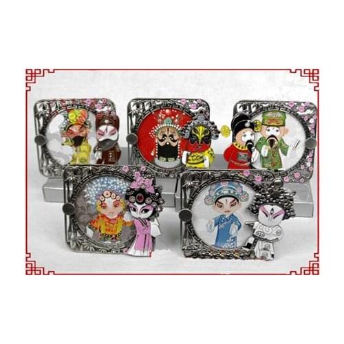 Boutique Antique Carved Decorate Photo Frames Christmas Gifts Chinese Beijing opera Metal Crafts with Boxes 3pcs/lot mix styles