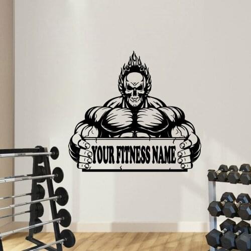 Diy your fitness mame Wall Sticker Vinyl Art Home Decor For Living Room Bedroom Wall Art Decal