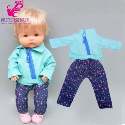For 38cm Nenuco baby doll jacket pants fit 40cm Ropa y su Hermanita doll clothes