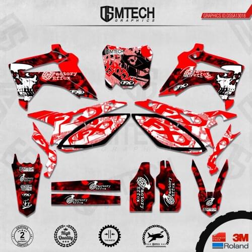 DSMTECH Customized Team Graphics Backgrounds Decals 3M Custom Stickers For 2014-2017CRF250R 2013-2016CRF450R 018