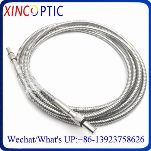 FC/SMA905-SMA905 NIR Optimized Quartz Metal Fiber 400/420um,400-2200nm,NA:0.22,PI,6.0mm 2M Armored Fiber Optic Patch Cord Cable