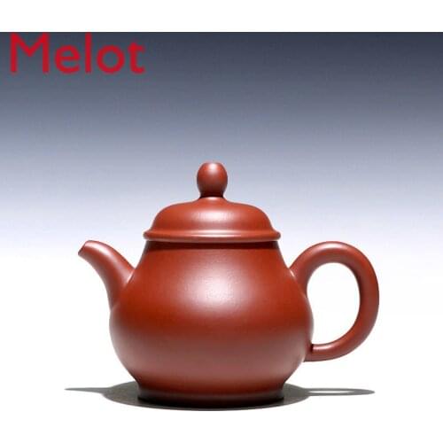 Yixing Purple Clay Pot Household Teapot Li Xiaolu Pure Handmade Red Robe High Pan Teapot 200cc