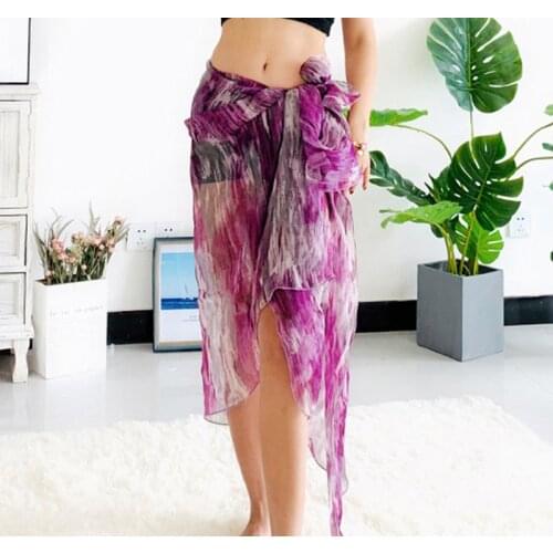 Hot Sale Free Shipping New Chiffon Hip Scarves Belly Dance Belly Dance Hip Skirt With Hip Breathable Short Skirt