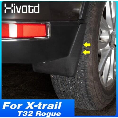 Hivotd Fender Wheel Cover Anti-Dirt Tire Mat Exterior Mud Flaps Panel Car Accessories For Nissan X-trail T32 Rogue 2014-2020