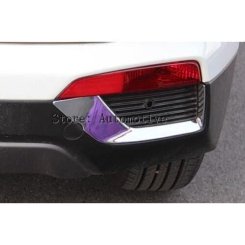 Chrome Rear Reflector Fog Light Lamp Cover For Hyundai Creta ix25 2014 2015 2016 2017 Trim Foglight Bumper Molding Garnish Frame