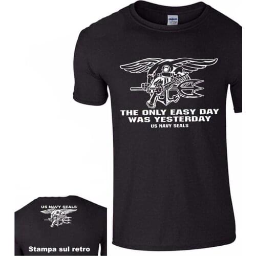 2019 Hot sale Summer Style Mens T-SHIRT Navy Seals USA Marines Funny Tee shirt