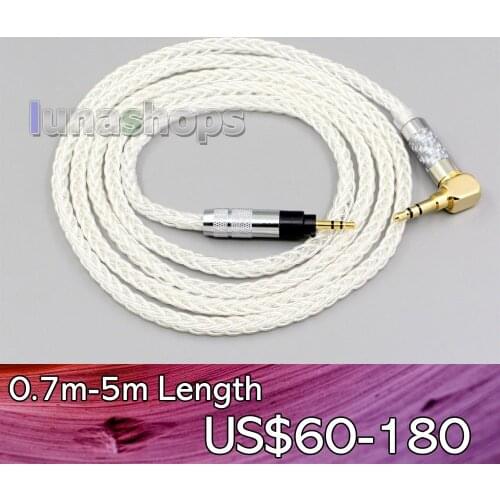 LN006783 4.4mm 3.5mm XLR 2.5mm 99% Pure Silver 8 Core Earphone Cable For Sennheiser Urbanite XL On/Over Ear