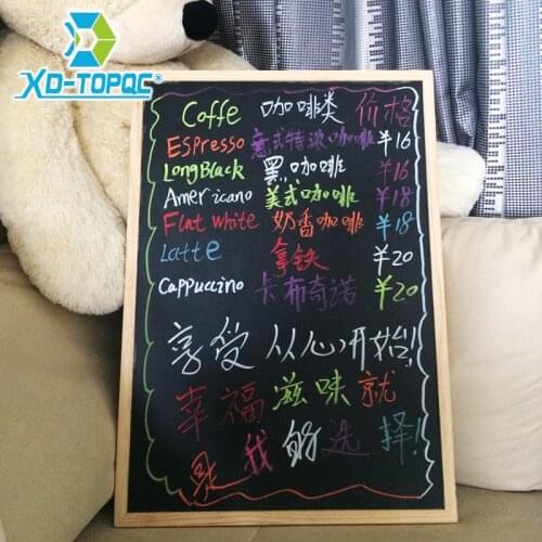 Wood Frame Magnetic Blackboard Chalkboard Message Board 60*90cm For Restaurant Office Drawing Boards Factory Direct Sell