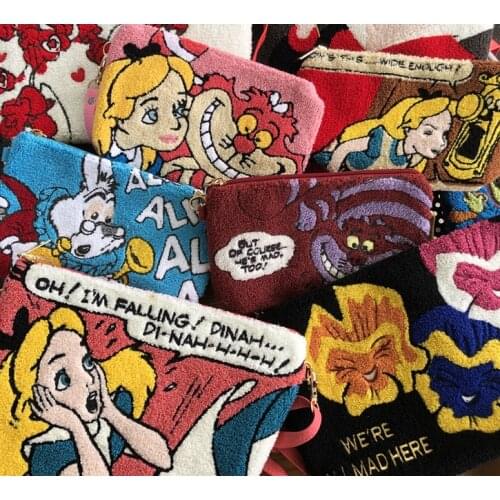 Cute High quality Mickey Alice story Alsa Belle Daisy Stuffed Coin case/ handbag / Wallet bag embroidery Stuffed Gift