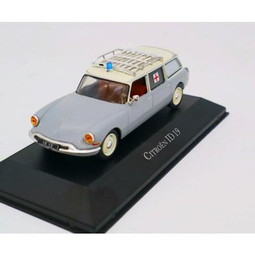 1/43 ID19 Diecast Alloy Ambulance Car Model Simulation Retro Classic Metal Vehicle Model Toys Collection Artwork for Fans of Car