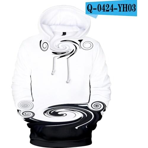 Fashion 3D hoodies for men and women white and black pullovers for boys and girls print sweatshirts
