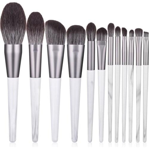 Makeup Brushes Set 12 pcs Powder Blush Face Contour Concealer Lip Eyeshadow Eyebrow Cosmetic Beauty Tool With Free Shipping