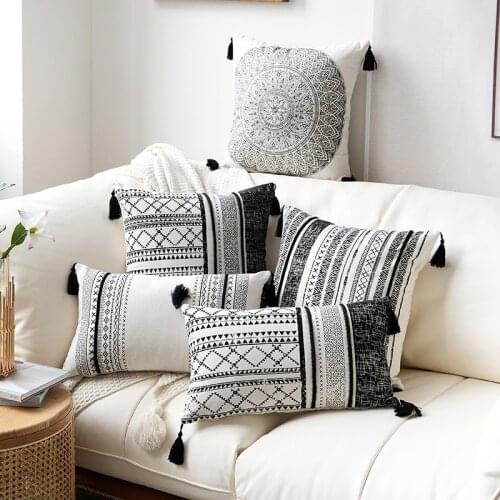 Cushion Cover Tassel Pillow Cover Home Sofa Living Room Decorative Pillows Boho Decor Housse De Coussin 45x45 Coussin Boheme
