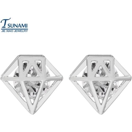 New fashion heart-shaped zircon earrings Suitable for various occasions girl party gift High quality jewelry