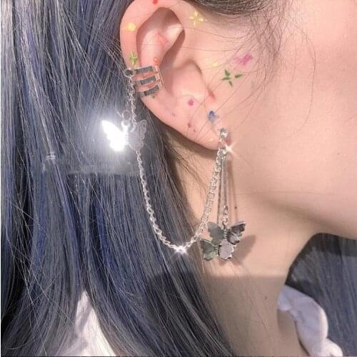 New Creative Baroque Butterfly Cool Pendant Punk Drop Dangle Earring Harajuku Jewelry for Women Girl Luck Friendship Gifts