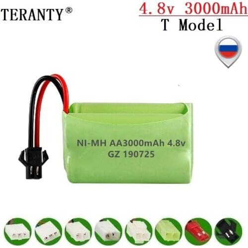 Upgrade 4.8v 3000mah NiMH Battery For Rc Toys Cars Tanks Robots Guns Boats AA Ni-MH 2400mah 4.8v Rechargeable Battery Pack 1PCS