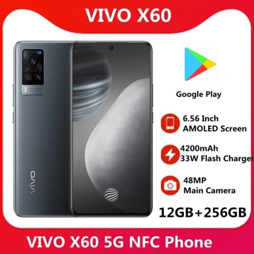 Original VIVO X60 12GB 256GB 5G SmartPhone 6.56 Inch Amoled Screen 33W Flash Charger 5nm Chip Rear Camera 48MP Android 11 NFC