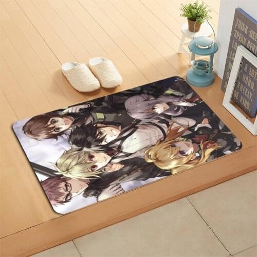 Custom Seraph Of The End Doormat Floor/Bath/Kitchen/Beach Mat Flannel Sponge Fabric 3D Printed Shaggy Decoration For Bedroom 9-2