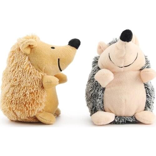 Practical 2Pcs Hedgehog Soft Plush Dog Toys Small/Large Dogs Interactive /Squeaky Sound Toy Chew Bite Resistant Toy Pets Supplie