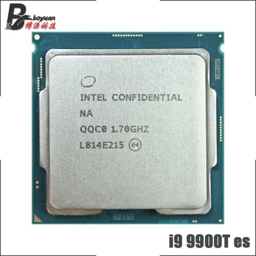 Intel Core i9-9900T es i9 9900T es QQC0 1.7 GHz Eight-Core Sixteen-Thread CPU Processor L2=2M L3=16M 35W LGA 1151