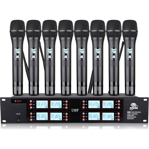 Professional UHF wireless microphone handheld microphone, used for church school lectures and stage performance microphone